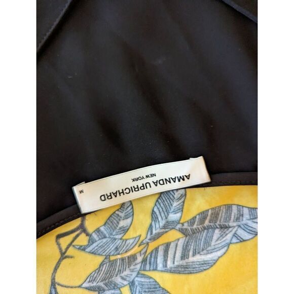 Amanda uprichard black v neck short sleeve mini dress euc - Picture 3 of 6